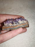 Deep Purple Amethyst Crystal Cluster 45g Raw Druzy Specimen Agate Matrix