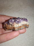 Deep Purple Amethyst Crystal Cluster 45g Raw Druzy Specimen Agate Matrix