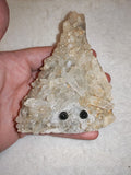233g Clear Quartz Crystal Cluster Plate Raw Druzy Specimen Novelty Pet Rock