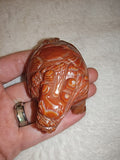 107g Carnelian Agate Dragon Turtle Carving Banded Red Agate Pixiu Figurine