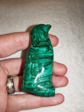 99g Natural Malachite Penguin Carving Hand Carved Green Banded Figurine