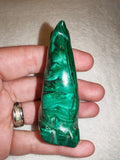 99g Natural Malachite Penguin Carving Hand Carved Green Banded Figurine