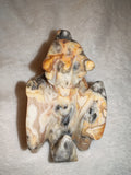 271g Crazy Lace Agate Dragon Carving Hand Carved Gemstone Figurine Crystal