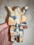 271g Crazy Lace Agate Dragon Carving Hand Carved Gemstone Figurine Crystal