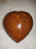 322g Red Yellow Jasper Heart Carving Natural Fiery Ochre Polished Crystal