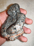 193g Natural Pink Granite Gorilla Carving Hand Carved Gemstone Ape Figurine