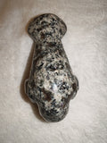 Natural Grey Granite Manatee Carving Hand Carved Gemstone Sea Cow Figurine