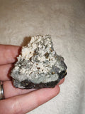 Raw Quartz Crystal Cluster Galena Pyrite Matrix Mineral Specimen Gemstone 74g
