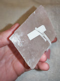 Optical Calcite Iceland Spar Rhomb Clear Gemstone Crystal Specimen 275g