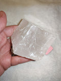 Optical Calcite Iceland Spar Rhomb Clear Gemstone Crystal Specimen 275g