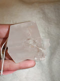Optical Calcite Iceland Spar Crystal Cleavage Rhomb Gemstone Specimen 106g