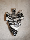 Zebra Marble Dragon Gargoyle Carving Crystal Figurine Statue 248g