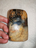 Golden Healer Quartz Pyrite Matrix Polished Freeform Crystal Palm Stone 334g
