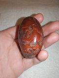 Natural Carnelian Agate Palm Stone Polished Pocket Pebble Red Chalcedony 94g