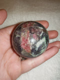 Pink Tourmaline Lepidolite Quartz Sphere Crystal Ball Polished Orb 149g