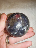 Pink Tourmaline Lepidolite Quartz Sphere Crystal Ball Polished Orb 149g