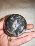 Pink Tourmaline Lepidolite Quartz Sphere Crystal Ball Polished Orb 149g