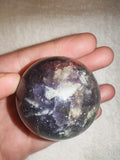 Pink Tourmaline Lepidolite Quartz Sphere Crystal Ball Polished Orb 149g