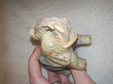 Green Aragonite Elephant Carving Blue Calcite Crystal Animal Figurine 380g