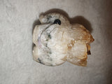Heat Treated Amethyst Citrine Quartz Cluster Elephant Carving Figurine 149g
