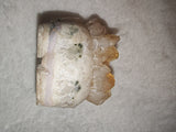 Heat Treated Amethyst Citrine Quartz Cluster Elephant Carving Figurine 149g