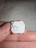 Orange Soapstone Praying Angel Carving Mini Guardian Figurine Pocket Charm