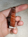 Sardonyx Crystal Flame Teardrop Carving Red Banded Agate Freeform 44g