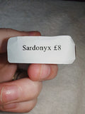 Sardonyx Crystal Flame Teardrop Carving Red Banded Agate Freeform 44g