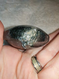 Tourmalinated Quartz Crystal Heart Carving Black Tourmaline Inclusions Stone 91g