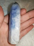 Dumortierite Quartz Crystal Point Tower Blue Mineral Generator Stone 72g