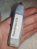 Dumortierite Quartz Crystal Point Tower Blue Mineral Generator Stone 72g