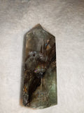 Garden Quartz Tower Lodolite Inclusion Crystal Point Rainbow Phantom Stone 233g