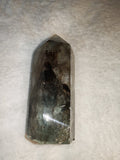 Garden Quartz Tower Lodolite Inclusion Crystal Point Rainbow Phantom Stone 233g