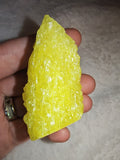 Natural Native Sulphur Crystal Chunk Raw Bright Yellow Mineral Specimen 39g