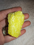 Natural Native Sulphur Crystal Chunk Raw Bright Yellow Mineral Specimen 39g