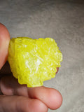 Natural Native Sulphur Crystal Chunk Raw Bright Yellow Mineral Specimen 39g