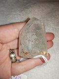 Natural Garden Quartz Lodolite Crystal Point Polished Chlorite Tower 63g