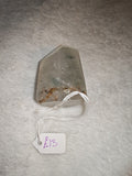 Natural Garden Quartz Lodolite Crystal Point Polished Chlorite Tower 63g