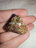 Natural Chalcopyrite Peacock Ore Raw Mineral Specimen Iridescent Stone 28g