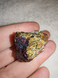 Natural Chalcopyrite Peacock Ore Raw Mineral Specimen Iridescent Stone 28g