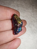 Natural Chalcopyrite Peacock Ore Raw Mineral Specimen Iridescent Stone 8g