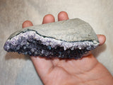 Uruguayan Amethyst Geode Slice Raw Crystal Cluster Specimen 187g