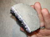 Uruguayan Amethyst Geode Slice Raw Crystal Cluster Specimen 187g