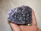 Uruguayan Amethyst Geode Slice Raw Crystal Cluster Specimen 187g