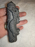 Carved Black Stone Dragon Tower Point Figurine Crystal Carving 78g