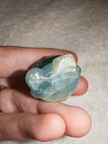Carved Blue Green Quartz Bear Figurine Crystal Animal Pocket Stone 22g