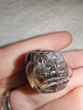 Super Seven Crystal Dragon Head Carving Amethyst Melody Stone Pocket Figurine
