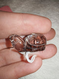 Lodolite Garden Quartz Carved Turtle Figurine Inclusion Crystal Carving 8g
