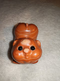 Banded Agate Hamster Figurine Carved Carnelian Crystal Animal Carving 203g