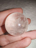 Clear Quartz Crystal Sphere Mini Ball Polished Natural Quartz Orgonite 36g